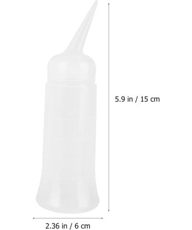 Minkissy Hair Dye Tools 2pcs Plastic Applicator Bottles with Angle Tip Empty Scale Applicator Bottles Squeeze for Hair Salon Coloring Dyeing Size S L Vessel Tools - Buy Online on GoSupps.com