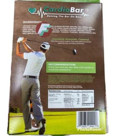 Cardio Bar | Meal Replacement Energy Protein Bar - Delicious Satisfying Heart Healthy Functional Food for Energy Performance Overall Wellness | Mocha Almond (12) Bars - Buy Online on GoSupps.com