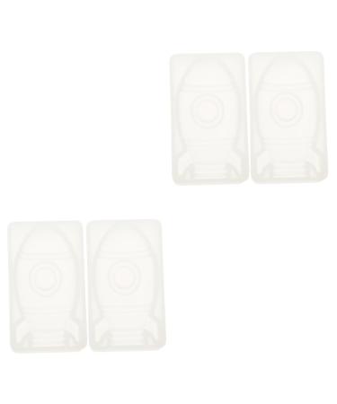 IMIKEYA Soap 4 Pcs Silicone Mold Child White Silica Gel Self Made Chewing Gum Shot Molds 5.2X3X1.5CMx2pcs Whitex2pcs
