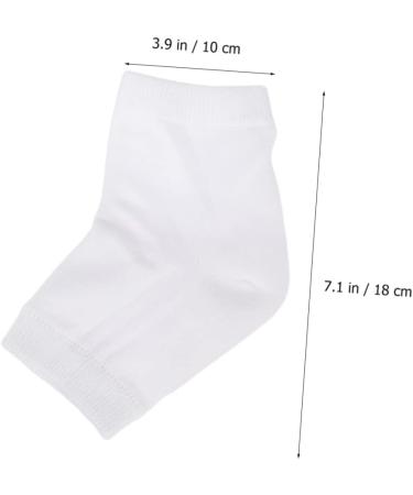 minkissy 2 Pairs Heel Socks Feet Cracked Socks Feet Repair Socks Rough Calluses Socks Gel Foot Socks Heel Protector Socks Heel Anti-Crack Socks Sleeve Anti Cracked Feet White Men and Women - Buy Online on GoSupps.com