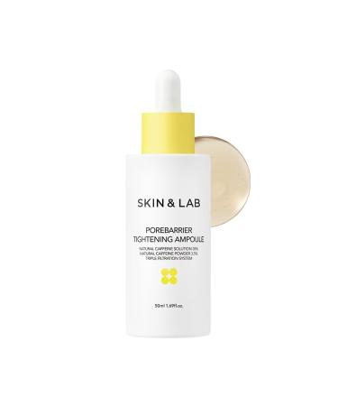 SKIN&LAB Porebarrier Tightening Ampoule | Infused with 35% Natural Caffeine | Remove dead Skin and Blackhead | Lifting and Improve Skin Elasticity | Hypoallergenic | 1.18 fl oz. (35 ml)