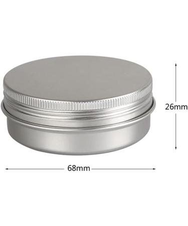 Buy Zeoabsy 10-Pack 60ml Aluminum Tins - Silver Screw Cap Containers for Cosmetics Candles & Ointments | Includes Spatulas & Etiquette - Buy Online on GoSupps.com
