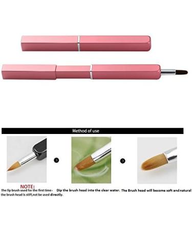 Exquisite Professional Lip Brush Applicators-Retractable Lipstick Brushes- Lipstick Gloss Makeup Brush Tool For Women and Girls (Pink) - Buy Online on GoSupps.com
