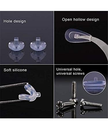 Nasal Pads Glasses Repair Set - 10 Pairs Silicone Non-Slip Nose Pads Screws Tweezers & Cleaning Cloth for Glasses International Shipping Available - Buy Online on GoSupps.com