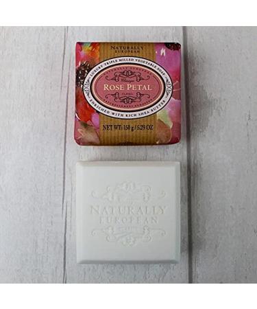 Naturally European Somerset Rose Petal Soap Bar - 5.29 Fl Oz | Luxurious Fragrance for All Skin Types | Shop Internationally - Buy Online on GoSupps.com