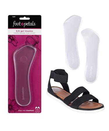 Foot Petals Women's   Insole Comfort Cushion  Clear Gel  One Size