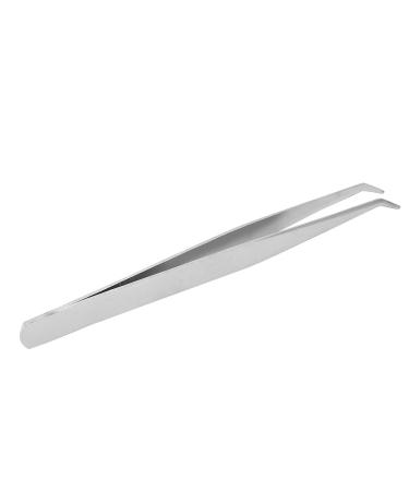 False Eyelash Applicator High Rebound Tail Eyelash Grafting Tweezers for Hair Salon for Beauty Dress Up for Beauty Shop for Personal Dress (Silver)