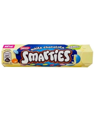Smarties White Chocolate Hexatube 12 x 36g Delicious Tasty And Twisty Treat Gift Hamper For Birthday Christmas Sold By Kidzbuzz