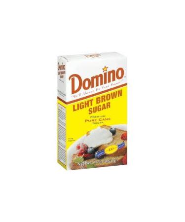 Domino Light Brown Sugar Premium Pure Cane Non GMO 16 Oz. Pk Of 3.