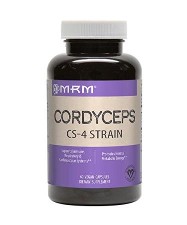 MRM Cordyceps Vegetarian Capsules CS-4 Strain 750 mg 60- Count Bottle (Pack of 2)
