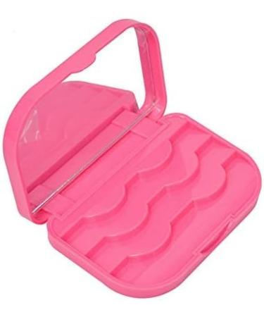 YiQiYi Cosmetic Case Empty Eyelashes Storage Case with Makeup Mirror Holder Box Fake Eyelash Packing Travel Storage Case Eyelashes Bag(Rose Pink) - Buy Online on GoSupps.com