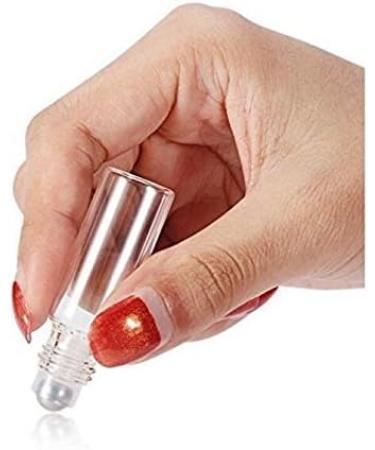 6 Pieces 5ml Transparent Empty Rollers for Essential Oil - Glass Bottles with Stainless Steel Roll Balls for Perfume Makeup & Cosmetics - International Shipping - Buy Online on GoSupps.com