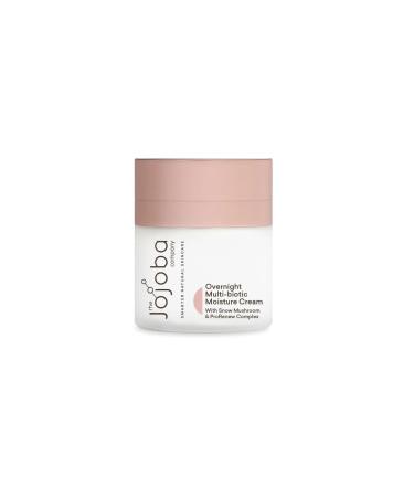 The Jojoba Company - 50ml Overnight Multi-Biotic Moisture Cream - Natural Nourishing Night Cream for Normal to Dry Skin Improves Hydration and Forms Healthy Skin Barrier - Clinically Proven Results