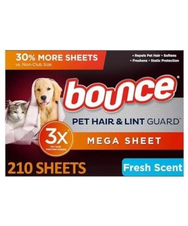 Pet Hair & Lint-Guard Mega Dryer Sheets Fresh-Scent (210 ct.)