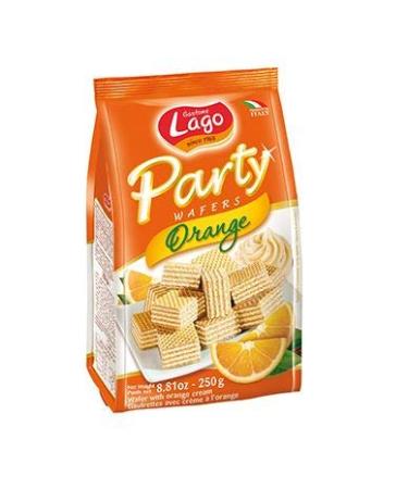 Lago Party Waffles Orange - 250g - Pack of 2