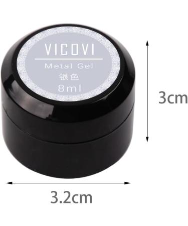 9 Colors Metal Effect Nail Gel Uv Led Draw Painting Stamping Varnish Soak Off Uv Led Gel Lacquer Nail Salon Colorful Gel 8ml - Nail Gel - - (Color: 1) - Buy Online on GoSupps.com