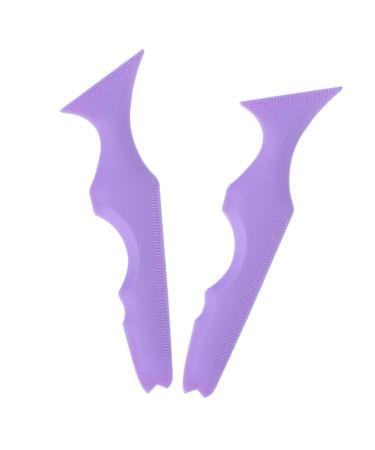 POPETPOP 2pcs Silicone Beauty Ruler Eyeliner Pencil Makeup Applicator Angled Eyebrow Stencils Shield Massage