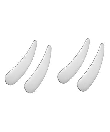 OHPHCALL 4 Pcs Cosmetic Spatula Esthetician Supplies Cosmetics Spatulas Reusable Mini Spatula Make up Spatula Tool Beauty Scoop Lip Balm Spatula Skincare Spatula Foundation Spatula 1 g (Pack of 1) As Shownx2pcs