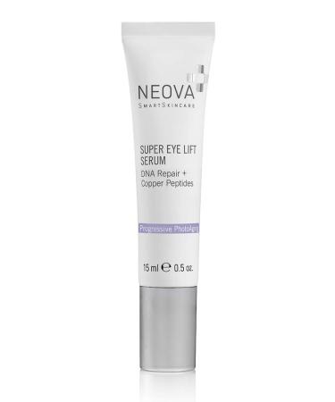 NEOVA SmartSkincare Super Eye Lift Serum with brightening and hydrating actives smooths to a perfect finish for on-the-spot visual improvement.