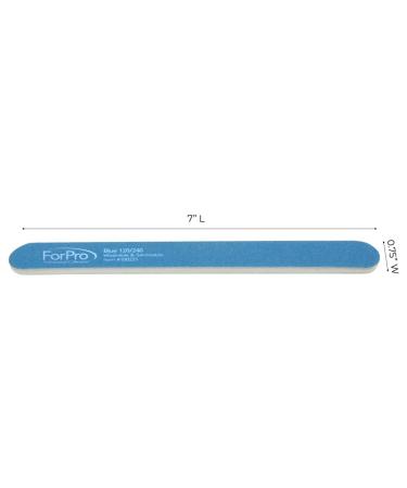 ForPro Professional Collection Blue Foam Board 120/240 Grit Mylar Nail File - 7 x .75 - 50 Count - Buy Online on GoSupps.com