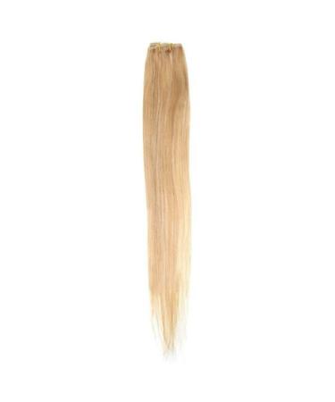 Single Weft | Clip in Hair Extensions | 6 clips | Human Hair Extensions 18" Blonde Blend Highlights (25/24) American Pride