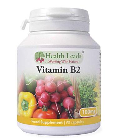 Vitamin B2 100mg x 90 Capsules Magnesium Stearate Free & No Nasty Additives No-GMO Vegan Riboflavin Helps with Tiredness and Fatigue Supports Energy Levels Made in Wales - Buy Online on GoSupps.com