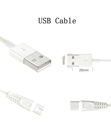LIANSUM Replacement Charger Cord for Finishing Touch Flawless Legs Razor - USB Cable for Women's Electric Trimmer - White, 5V Power Cord - Buy Online on GoSupps.com