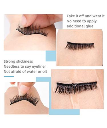 Kaluofan Reusable Self Adhesive False Eyelashes - 5 Pairs | No Glue Needed | Natural Look & Waterproof | Easy to Apply - Buy Online on GoSupps.com