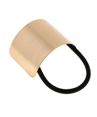 P Prettyia Metal Hair Ties Elastic Hair Bands Hair Rubber Bands for Girls Women Ponytail Hair Accessories - Gold