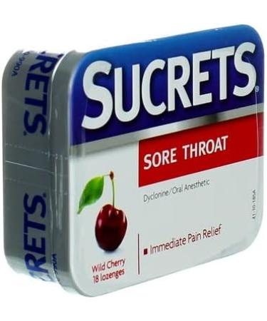 Buy Sucrets Sore Throat Lozenges - Wild Cherry Flavor (3 Pack 18 Count) | Fast International Shipping - Buy Online on GoSupps.com
