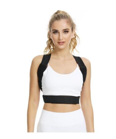 Back Posture Corrector for Men & Women - Adjustable Breathable Upper Back Brace - X-Large Black Posture Straightener - Buy Online on GoSupps.com