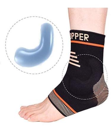 Thx4copper compression socks ankle ankle ankle bandage supported with 2 silicone and protection of the joints foot bandage Achilles tendon suitable for the right and left ankle m - Buy Online on GoSupps.com