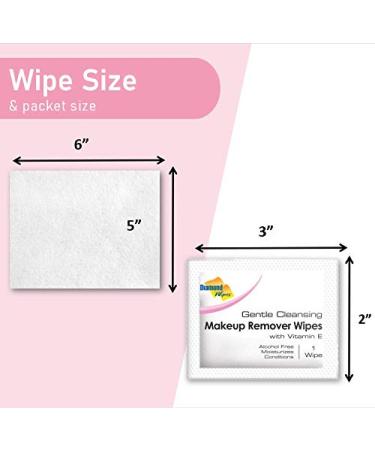 Diamond Wipes Gentle Makeup Remover Cleansing Face Wipes - Pack of 50, Vitamin E Infused, Waterproof Makeup Remover - 1 Count - Buy Online on GoSupps.com