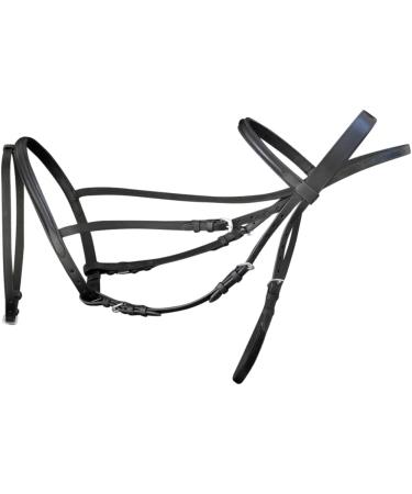 vidaXL Bridle Leather Bridle with Reins - Snaffle Bit Pony Gear in Black | Shop Internationally - Buy Online on GoSupps.com