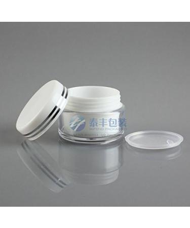 10 Pack 30ml Double Layer Plastic Cosmetic Jars - Empty Containers for Beauty & Health with Screw Lid - Perfect for Travel & DIY - Buy Online on GoSupps.com