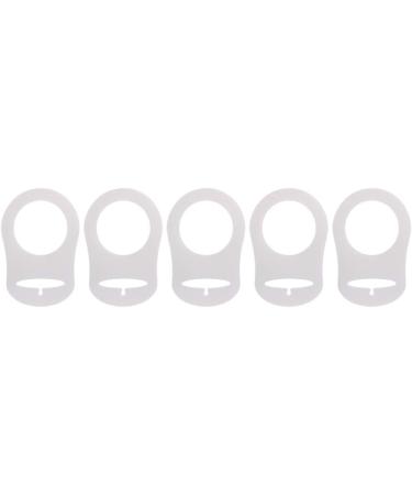 GLASSNOBLE Pacifier Clip Set - 5 Pack Luminous Silicone Baby Pacifier Holder Adapter Rings | Multicolor | International Shipping - Buy Online on GoSupps.com