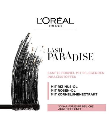 L'Or al Paris Lash Paradise Mascara - Intense Black 6.4 ml | Length & Volume Boosting Black Mascara for All-Eye Looks - Buy Online on GoSupps.com