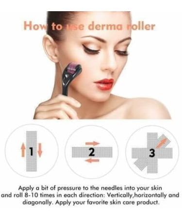 Derma Roller Anti Ageing Men Beard Roller 540 Titanium Micro Needling Roller Microneedling Roller Hair Growth Scalp Roller Derma Kit for Skin Rejuvenation (Derma-Roll-0.5mm) - Buy Online on GoSupps.com