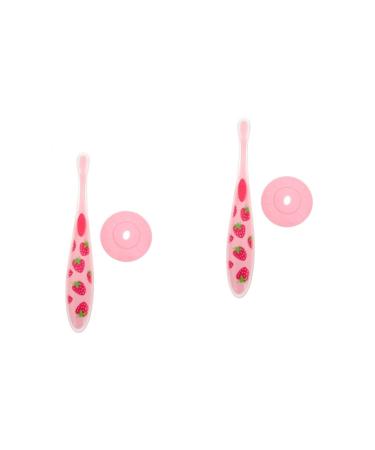 Healvian 2st toothbrush portable travel accessories for children manual household small children tooth cleaning tool -Accessoirs progressive detergent travel stk pink pink