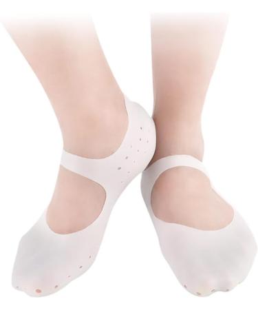 Yardenfun 1 Pair Ped Socks Invisible Socks Silicone Socks High Heel Socks Silicone Gel Foot Moisturizing Socks High Heel Protectors Short Shocks Men and Women Forefoot Pad Breathable White White L - Buy Online on GoSupps.com