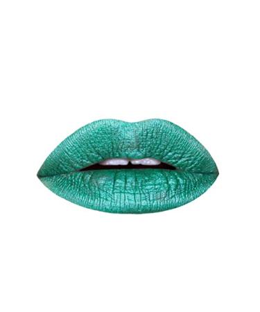 Aromi Green Teal Metallic Matte Liquid Lipstick | Shimmery Finish Vegan Cruelty-free Long-Lasting (Mermaid Tail)
