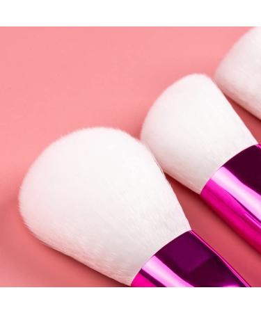 Makeup Brush Set - 8 Portable Pink Synthetic Hair Brushes for Beginners | Essential Makeup Tools for Powder Sculpting & Eyeshadow - Buy Online on GoSupps.com