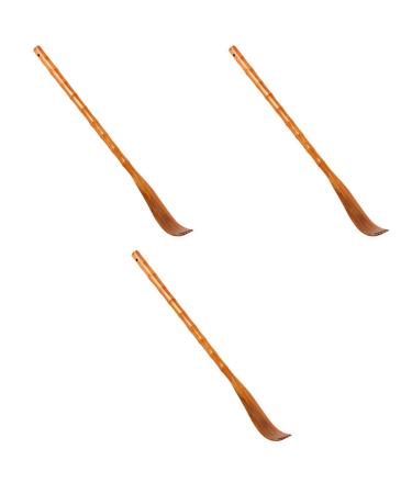 Minkissy Manual back scratches massage devices hand funnels tools body relaxation massage device wood scratches back scratches extendable back scratches portable bamboo shoe 3 pieces