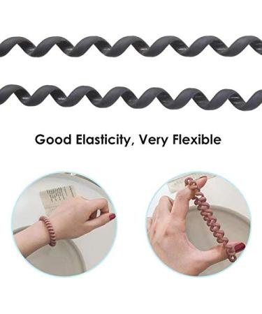 10 Piece Matte Spiral Hair Ties for Thick Hair - No Crease Coil Elastics for Women and Girls - Buy Online on GoSupps.com