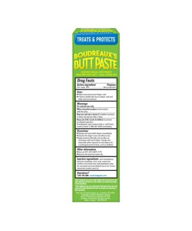 Boudreaux's Butt Paste with Aloe 4 oz. Diaper Rash Cream Ointment for Baby - Pack of 12 - Buy Online on GoSupps.com