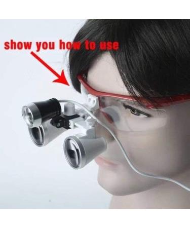 BoNew 2.5X-R Loupes Magnifier with Clip-On 3W Head Lamp Light | Ideal for Medical & Dental Professionals - International Shipping Available - Buy Online on GoSupps.com