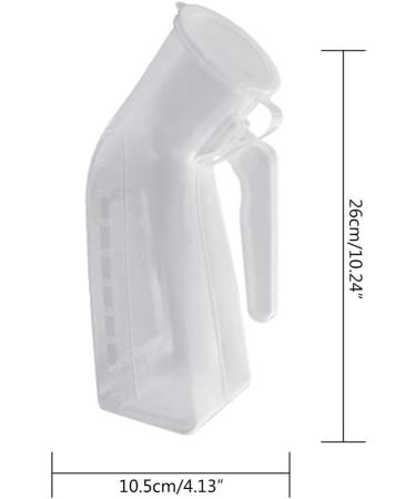 1000ml Males Potty Portable Pee Bottle Large Capacity Clear Males Reusable Urinals for Hospital Home Camping Car Travel Pee Bottle for Women car Camping Driving Travel - Buy Online on GoSupps.com
