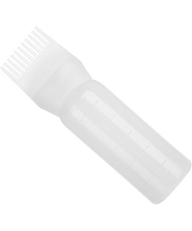 SIXRUN Hair Dyeing Bottle Brush Shampoo Comb Applicator Tool for Professional Home Purple Pink White Plastic 160ml (White) - Buy Online on GoSupps.com