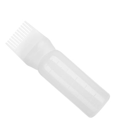 SIXRUN Hair Dyeing Bottle Brush Shampoo Comb Applicator Tool for Professional Home Purple Pink White Plastic 160ml (White)