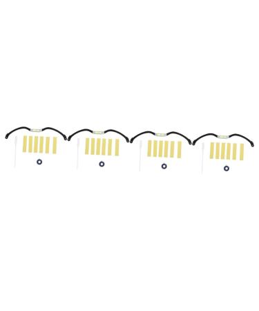 Eyebrow Level Measure Tool 4 pcs Tool Shaped Metal Microblading Auxiliary Tools Premium Ruler for Bow Sticker Supplies Mapping Measuring Tool 1 count (Pack of 1) Blackx4pcs